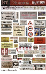 1/35 Printed Accesories: Road Sign Western Germany