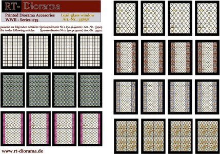 1/35 Printed Accesories: Lead-Glass Windows (collered)