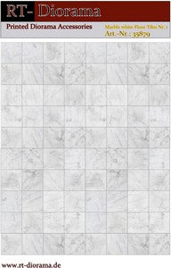 1/35 Printed Accesories: Marble White Floor Tiles Nr.1