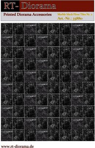 1/35 Printed Accesories: Marble Black Floor Tiles Nr.2