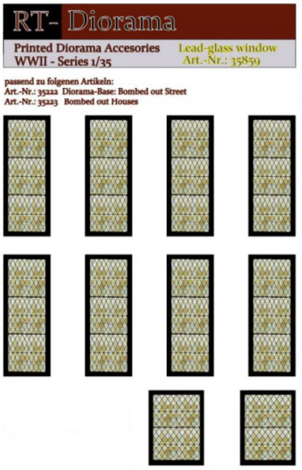 1/35 Printed Accesories: Lead-Glass Windows