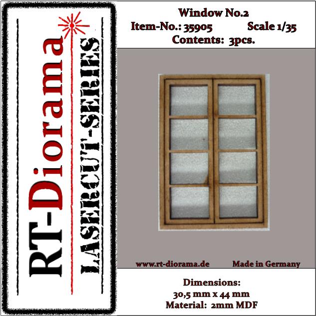 1/35 Lasercut: Sprossenfenster Nr.2 (3er Set)