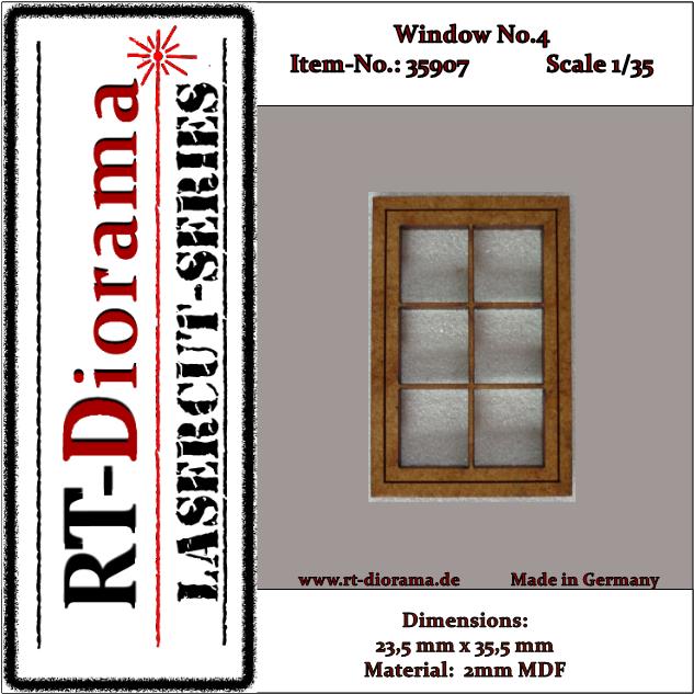 1/35 Lasercut: Sprossenfenster Nr.4 (3er Set)