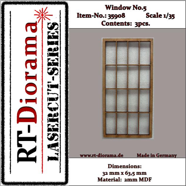 1/35 Lasercut: Sprossenfenster Nr.5 (3er Set)