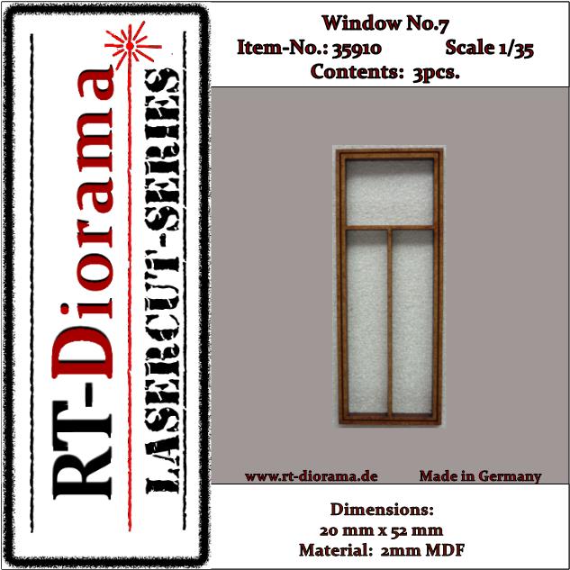 1/35 Lasercut: Sprossenfenster Nr.7 (3er Set)
