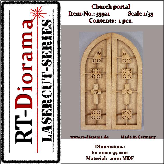 1/35 Lasercut: Kirchenportal
