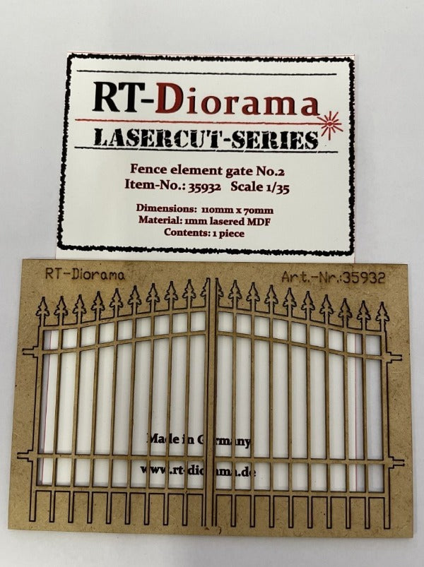 1/35 Lasercut: Zaunelement Nr. 2 (im Rahmen)