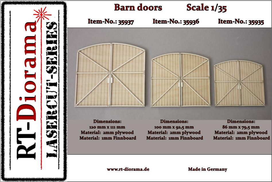 1/35 Lasercut: Doppeltor 43x79,5 (Scheunentor)