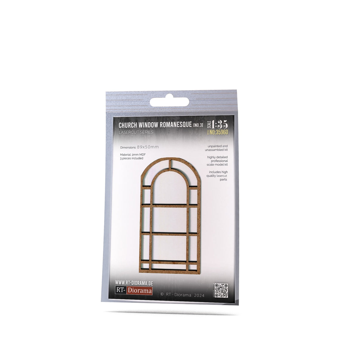 1/35 Lasercut: Church Windows Romanesque No.3
