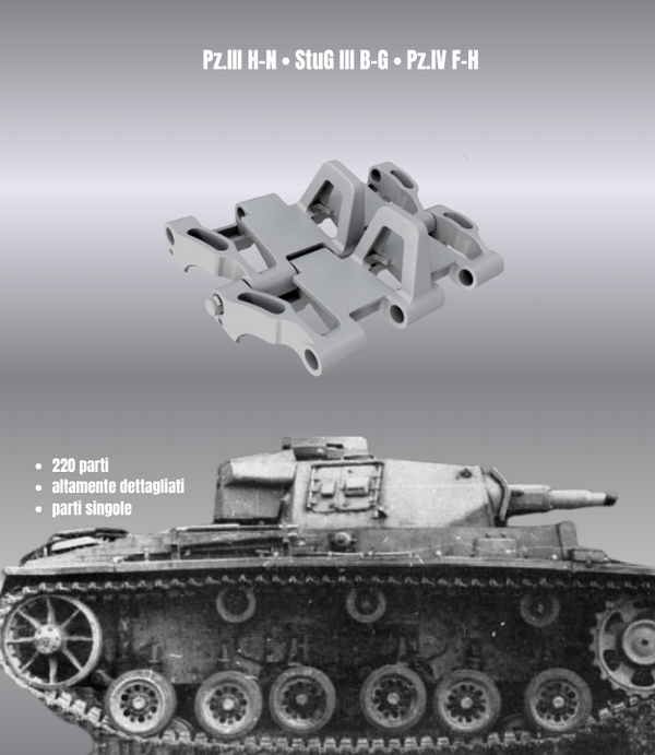 Cingoli Panzer III late (H–N), StuG III (B–G)  Panzer IV F–H