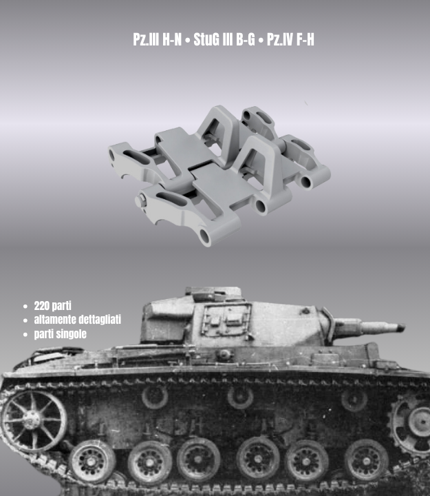 Cingoli Panzer III late (H–N), StuG III (B–G)  Panzer IV F–H