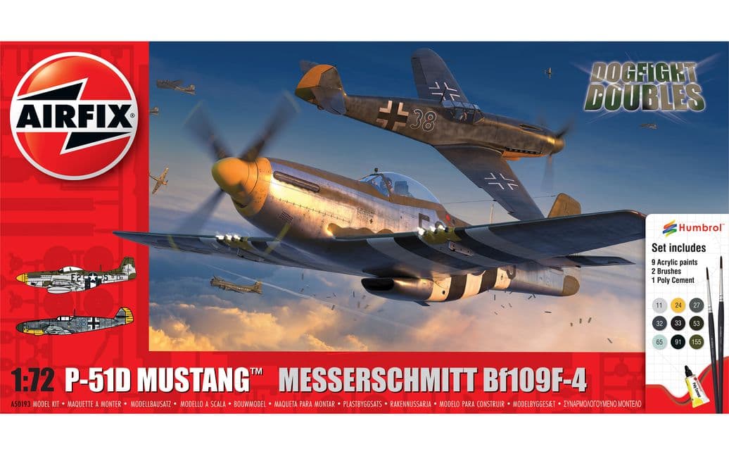 1/72 P-51D Mustang vs Messerschmitt Bf109F-4 Dogfight Double Gift Set