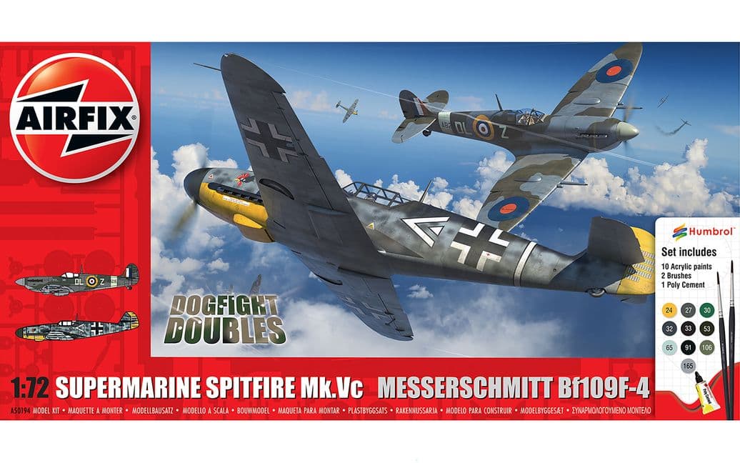 1/72 Supermarine Spitfire Mk.Vc vs Messerschmitt Bf109F-4 Dogfight Double Gift Set