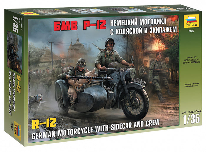 1/35 R12 German Motorcycle with Sidecar and Crew