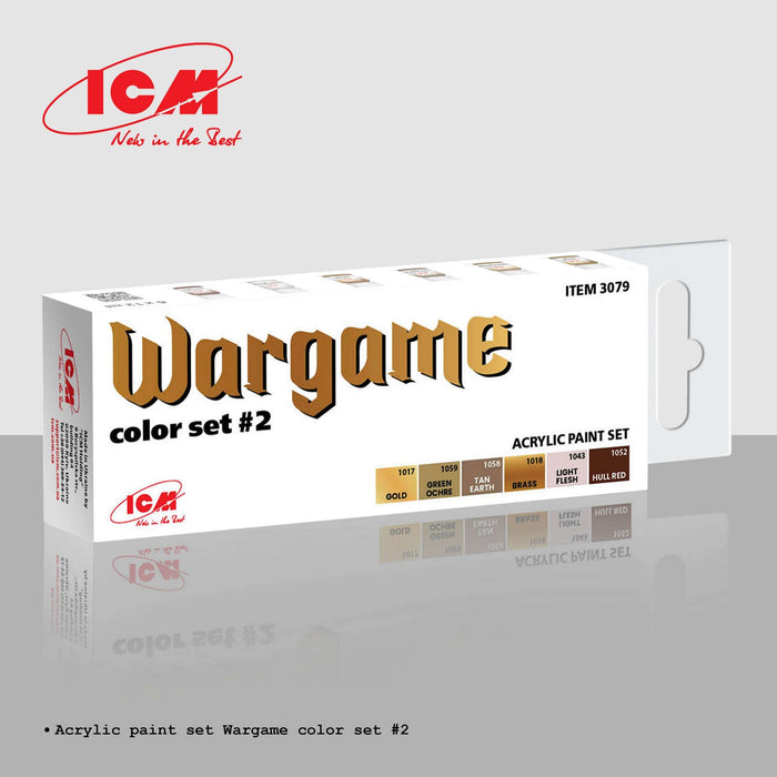 ACRYLIC SETS Wargame Color Set # 2 (6 bottles x 12 ml)
