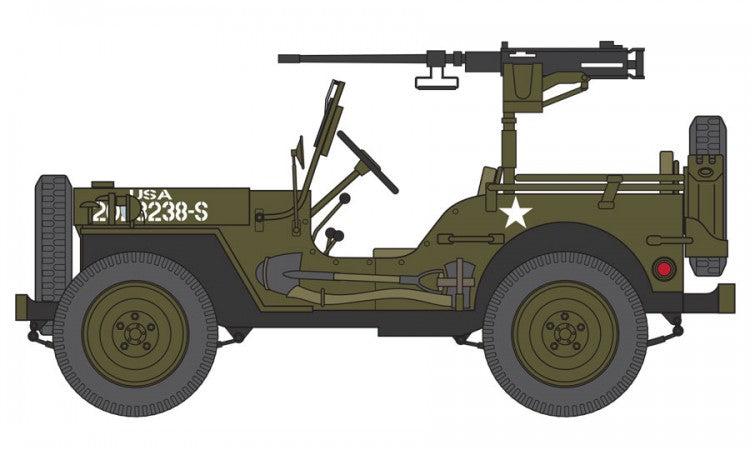 1/72 Willys Jeep, Trailer & 6PDR Gun