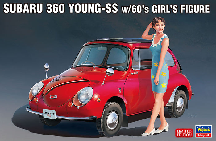 1/24 Subaru 360 Young-SS with 60's Girl's Figure