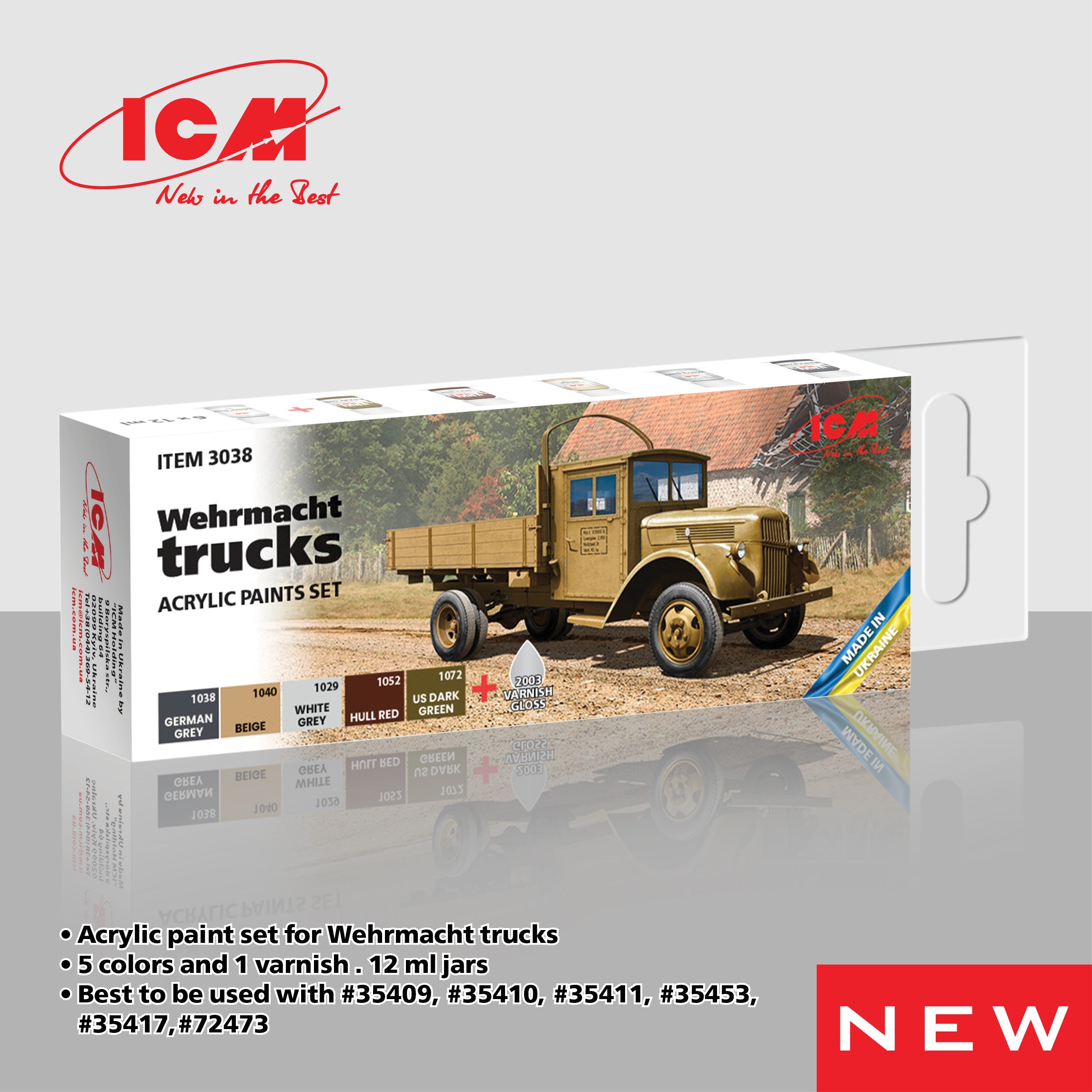 ACRYLIC SETS Wehrmacht trucks (6 bottles x 12 ml)