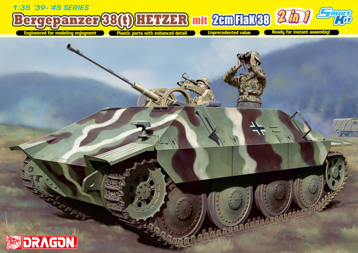 1/35 BERGEPANZER 38(t) HETZER mit 2cm FlaK 38 (2 IN 1) (SMART KIT)