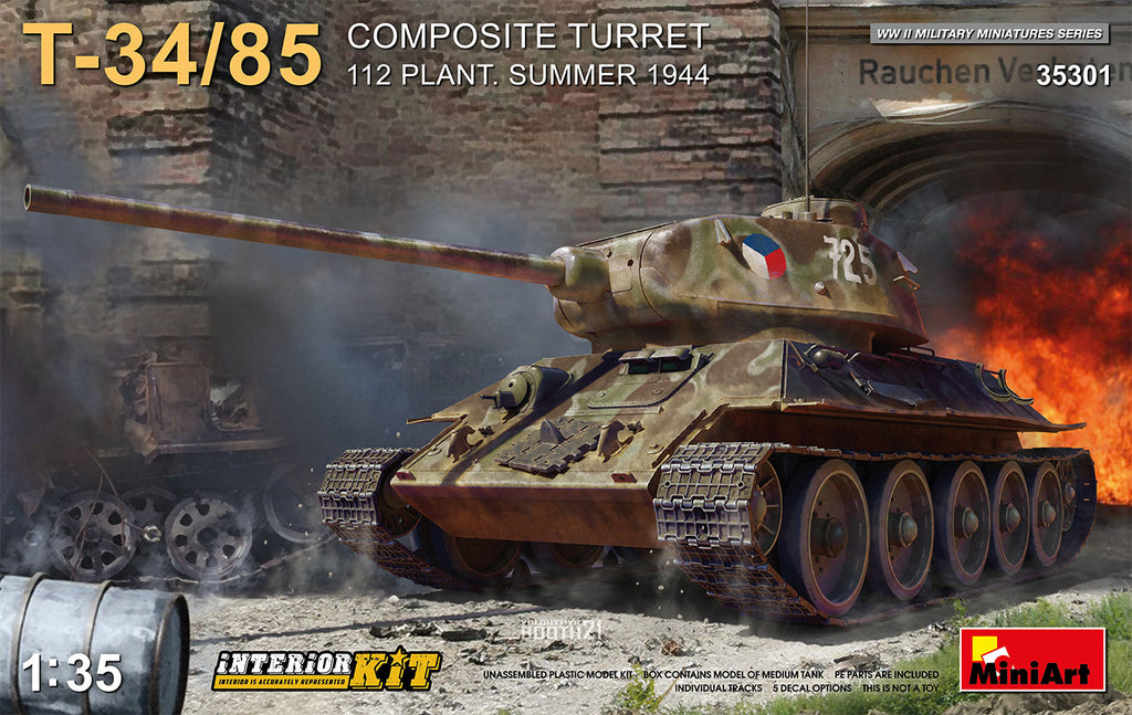 1/35  T-34/85 Composite Turret 112 Plant. Summer 1944 Inter. Kit