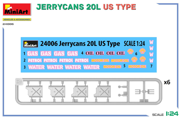1/24 Jerrycans 20L US Type