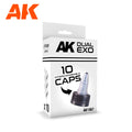 SET BLACK CAPS (24mm diameter)