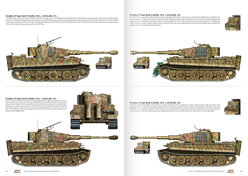 1944 German Armour In Normandy  Camouflage Profile Guide - English