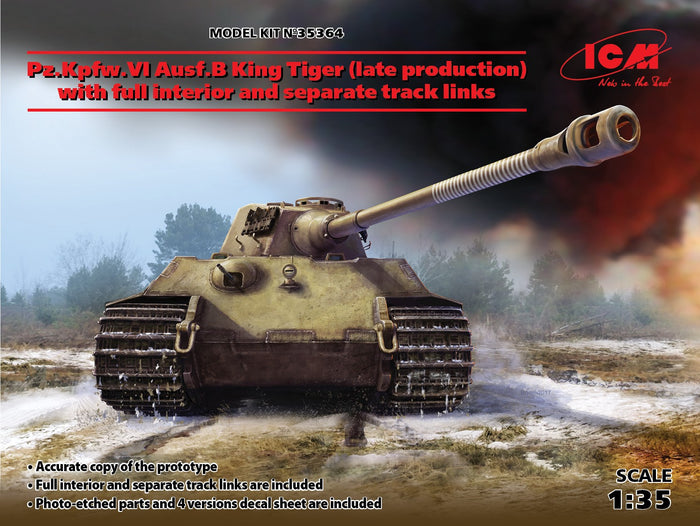 1/35 Pz.Kpfw.VI Ausf.B King Tiger late productionwith full interior WWII