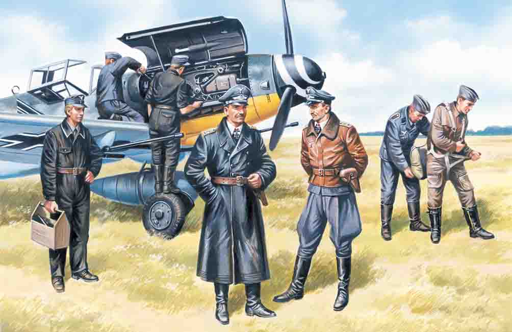 1/48 German Luftwaffe Pilots and Ground Personnel 1939-19457 figures - 3