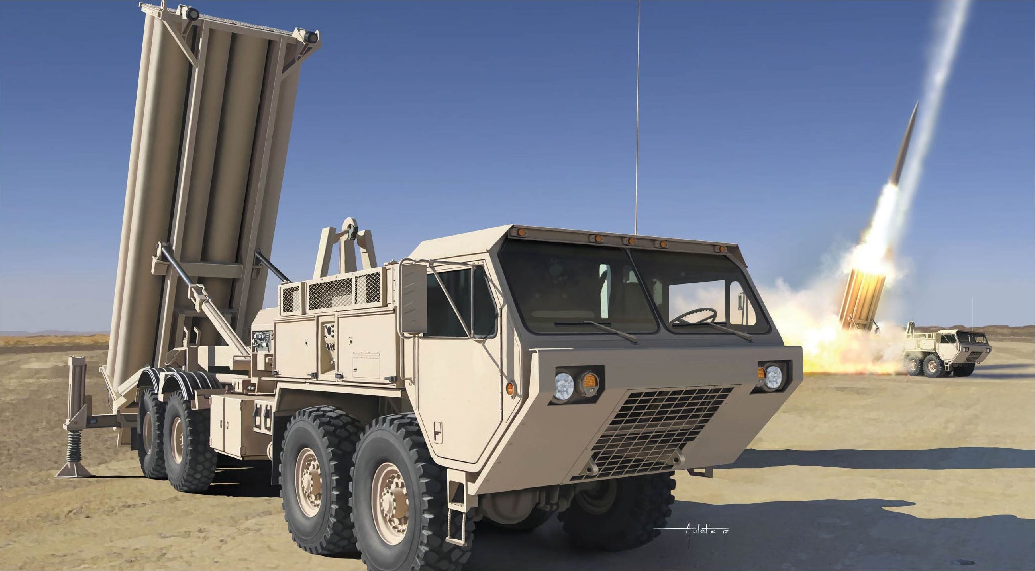 1/35 M1120 Terminal High Altitude Area Defense Missile Launcher