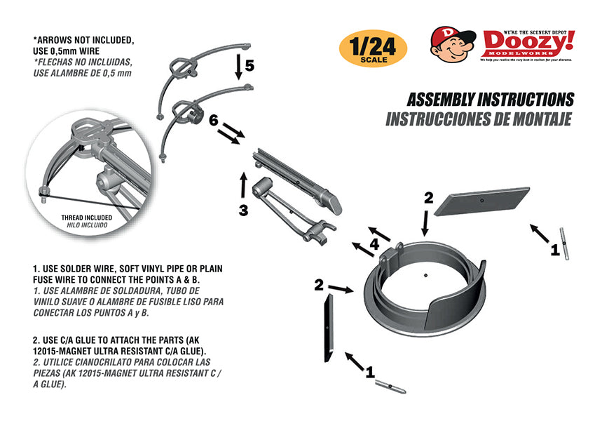 DOOZY! 1/24 UNIVERSAL STEEL DRUM HATCH WITH CROSSBOW MOUNT
