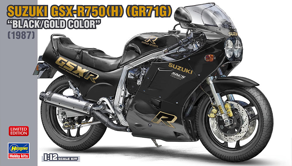 1/12 Suzuki GSX-R750(H) GR71G "Black/Gold Color" 1987