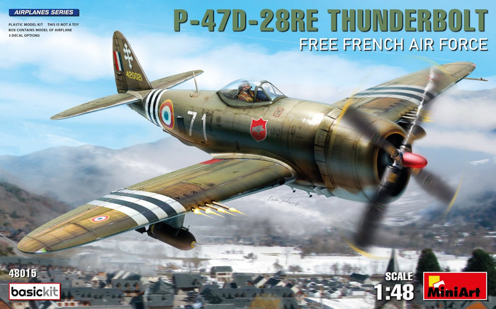 1/48 P-47D-28RE Thunderbolt. Free French Air Force. Basic Kit