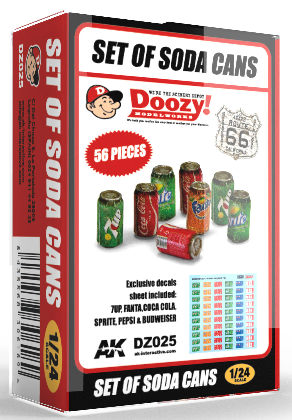 DOOZY! 1/24 SET OF SODA CANS