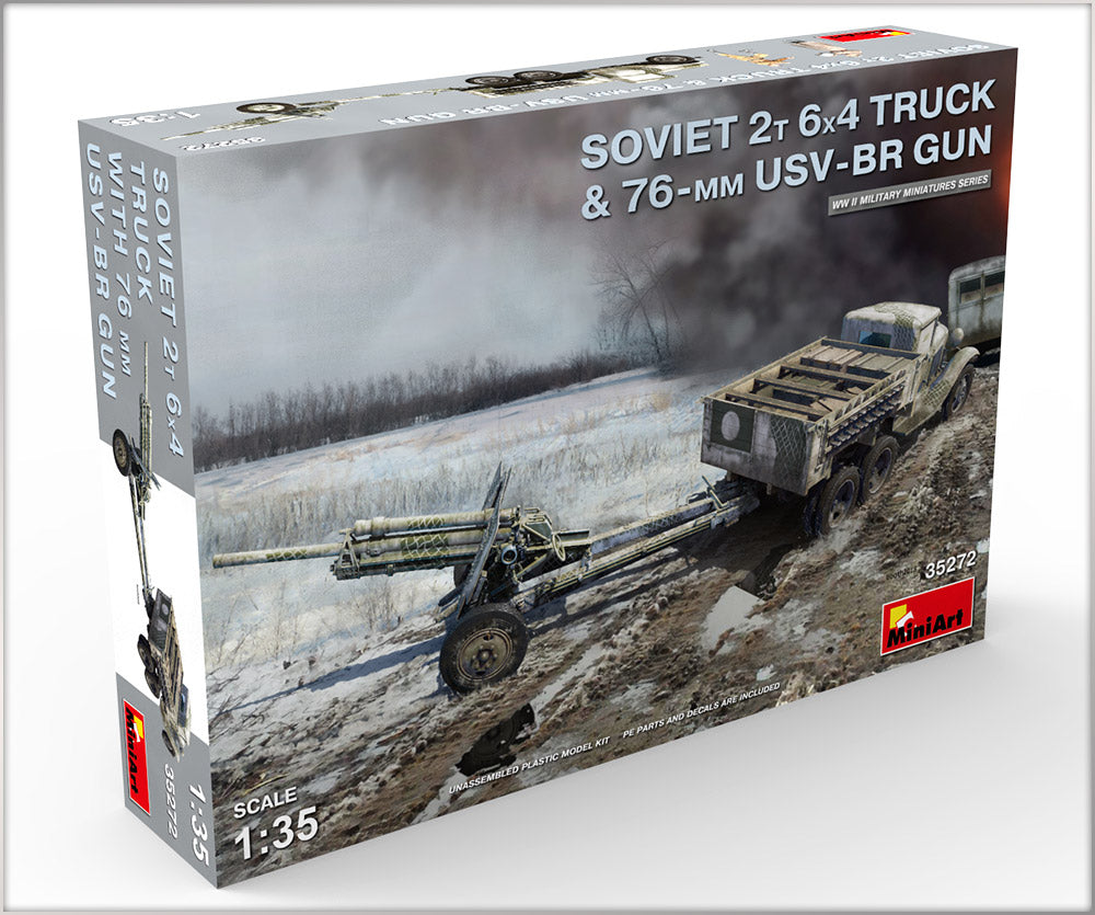 1/35 Soviet 2T 6x4 Truck with 76mm USV-BR Gun