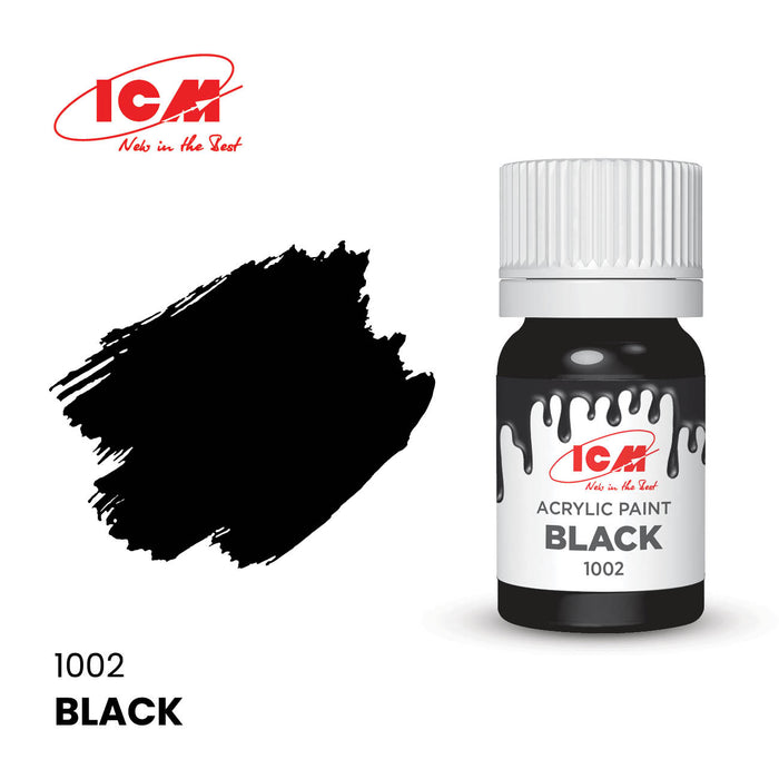ACRYLIC PAINT Black 12 ml