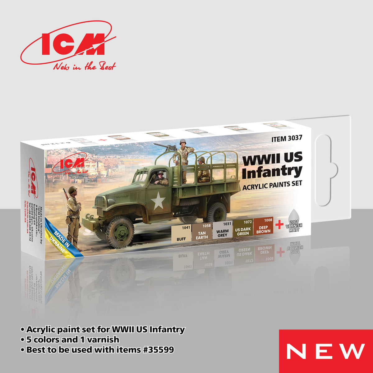 ACRYLIC SETS WWII US Infantry (6 bottles x 12 ml)