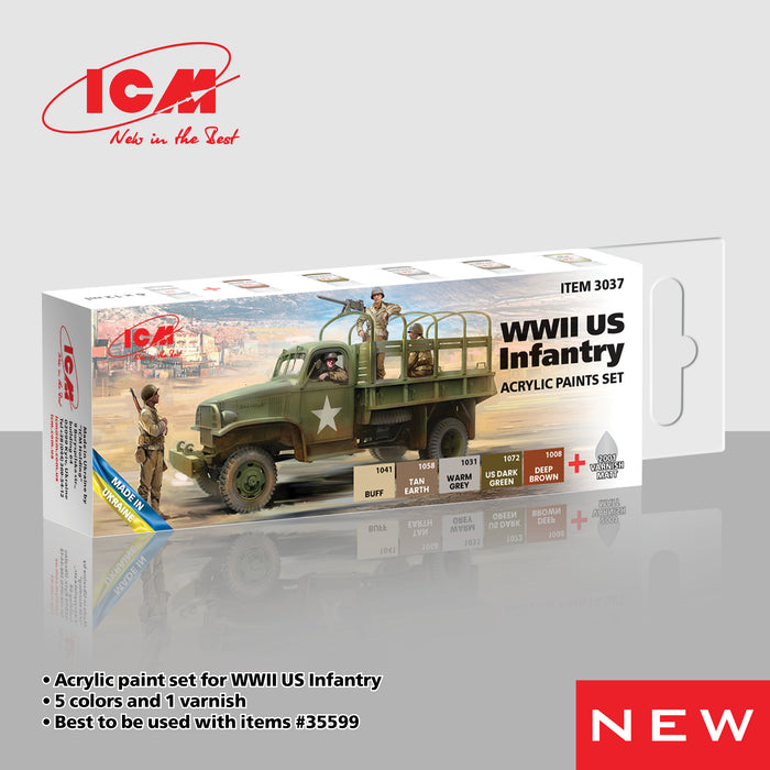 ACRYLIC SETS WWII US Infantry (6 bottles x 12 ml)