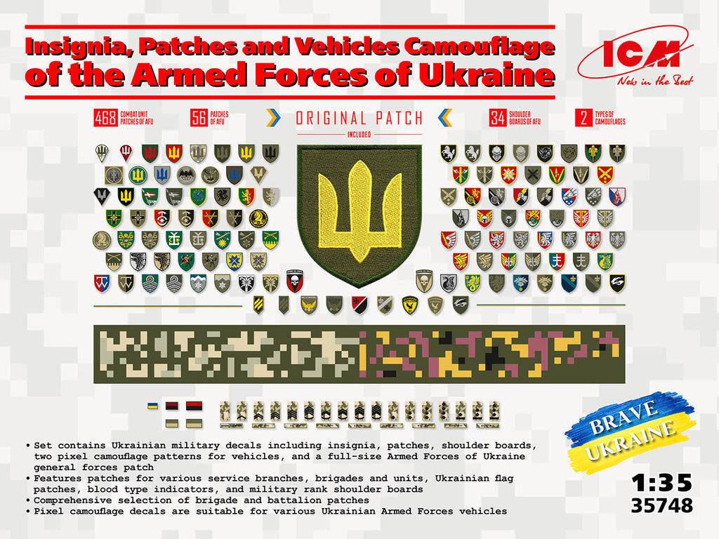 1/35 Chevrons of Personnel and Camouflage of Military Vehicles of the Uk