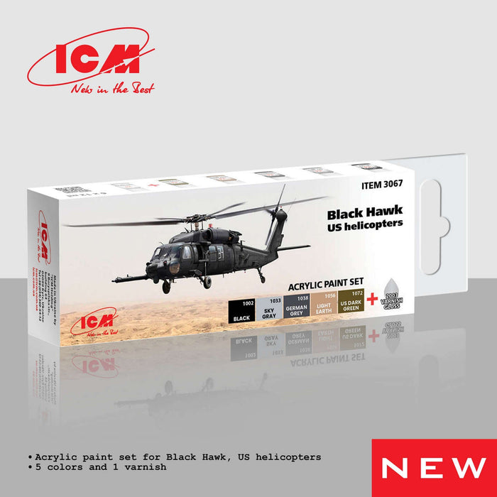 ACRYLIC SETS Black Hawk. US helicopters (6 bottles x 12 ml)