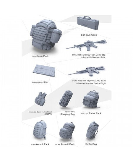 1/35 Modern U.S.Marines Individual Load-Carry Carrying Equipment (Resin)