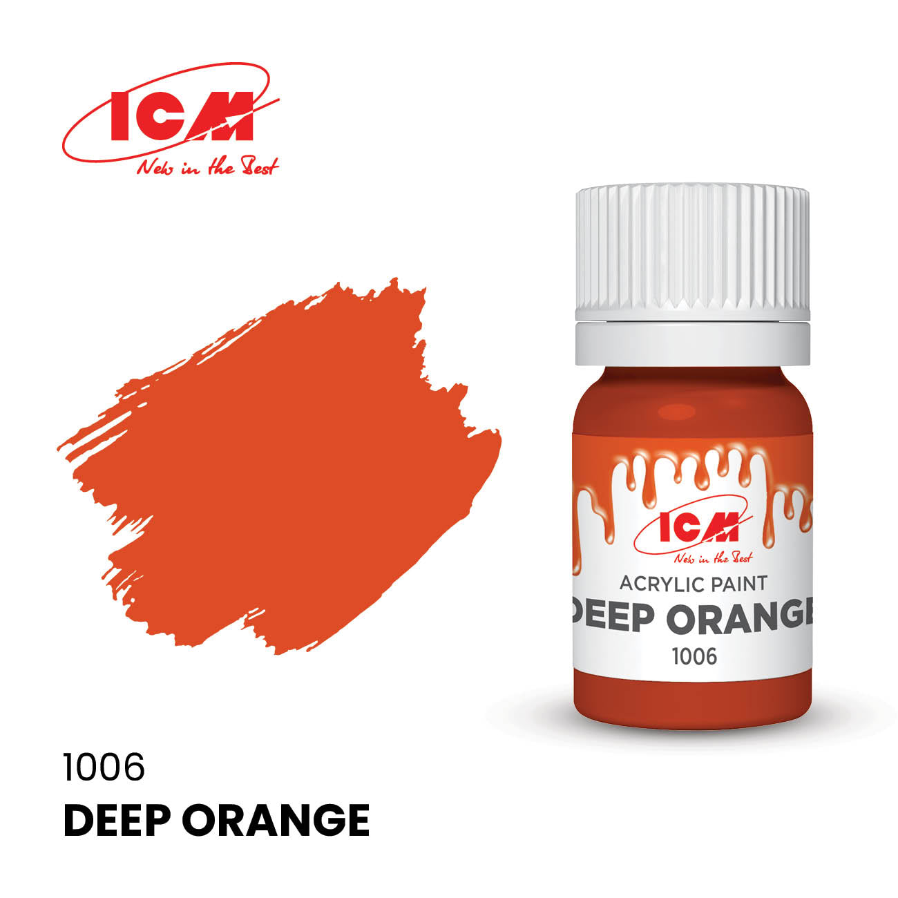 ACRYLIC PAINT Deep Orange 12 ml
