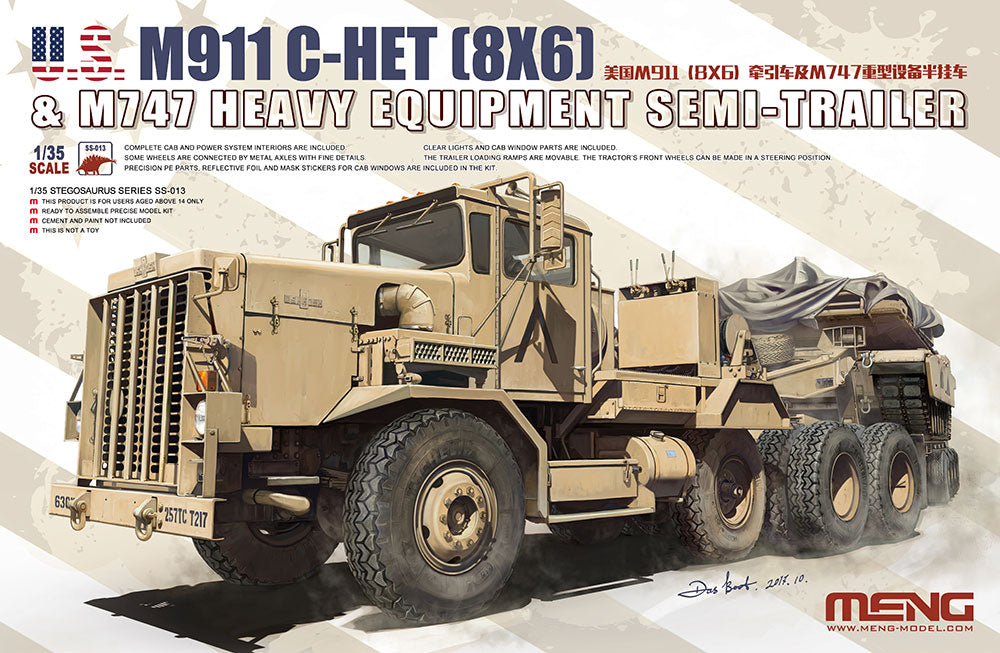 1/35 U.S. M911 C-HET(8x6) and M747 Heavy Equipme Semi-Trailer