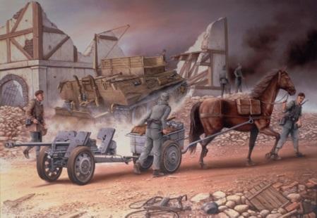 1/35 Horse Drawn 2.8cm sPzB41 AT Gun & JFB Limber with Crew