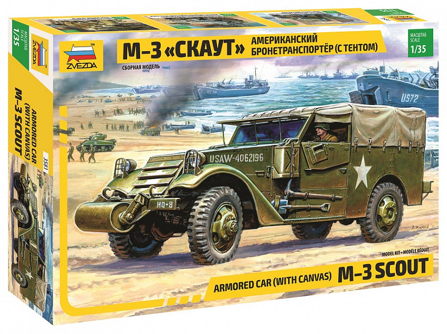 1/35 M-3 Scout Armored Car with Canvas
