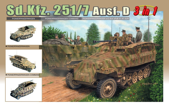 1/35 Sd.Kfz.251/7 Ausf.D (3 in 1)