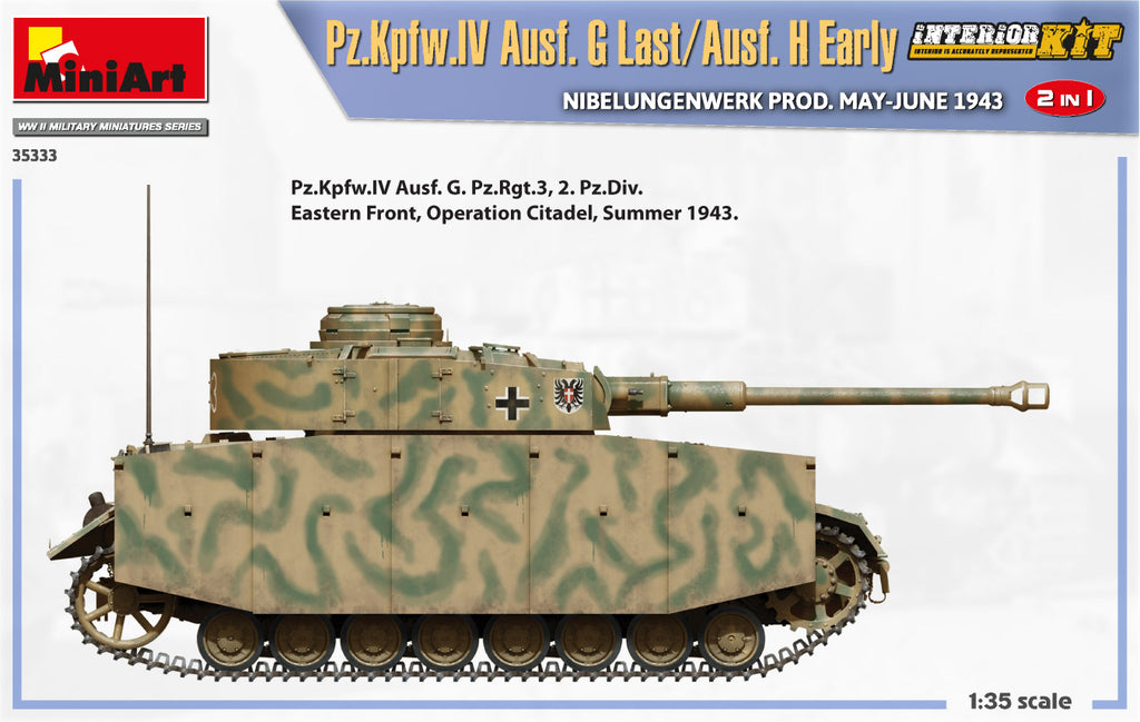 1/35 Pz.Kpfw.IV Ausf. G-Last/H-Early Nibelungenw. 2in1 Interior Kit