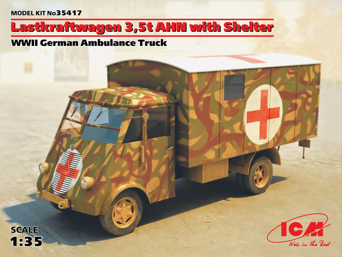 1/35 Lastkraftwagen 35 t AHN with Shelter WWII German Ambulance Truck