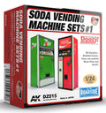 DOOZY! 1/24 SODA VENDING MACHINE / SET 1 - 7UP, COCA COLA