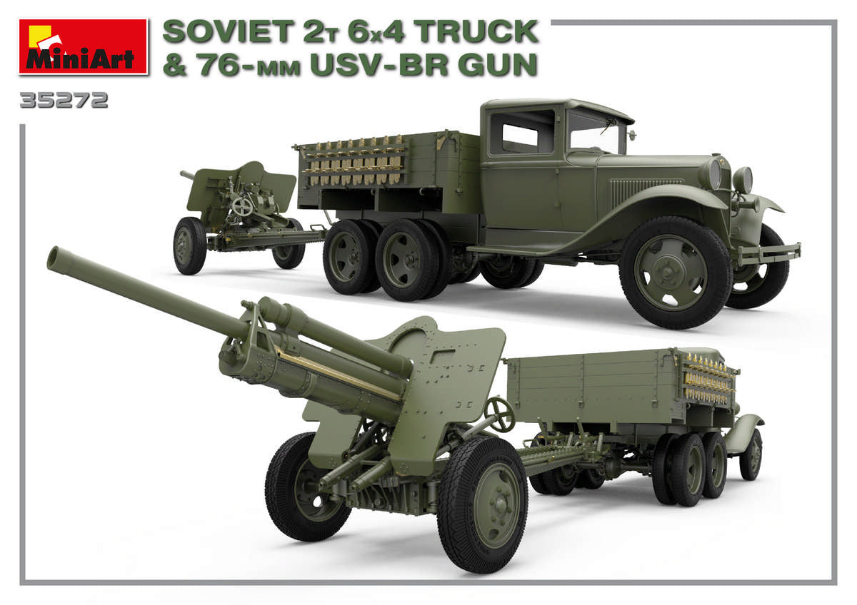 1/35 Soviet 2T 6x4 Truck with 76mm USV-BR Gun